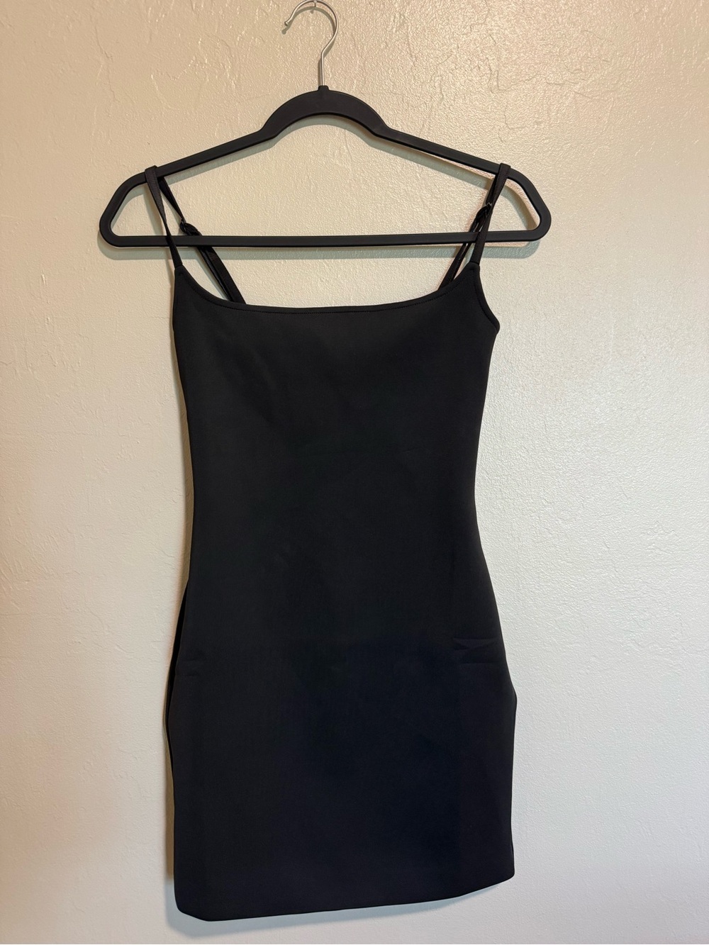 Good American Black Bodycon Mini Dress XS Adjustable Straps